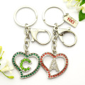 Promotion Metal Keychain Customized Design Fashion Letter Charms H M N R S P V Key Chain For Gift